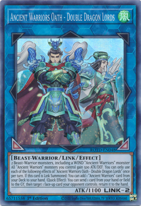 Ancient Warriors Oath - Double Dragon Lords [ROTD-EN048] Super Rare | Odin's Place