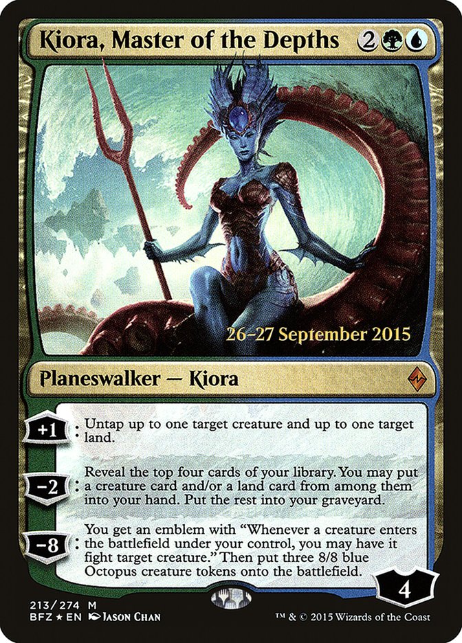 Kiora, Master of the Depths (213) [Battle for Zendikar Prerelease Promos] | Odin's Place