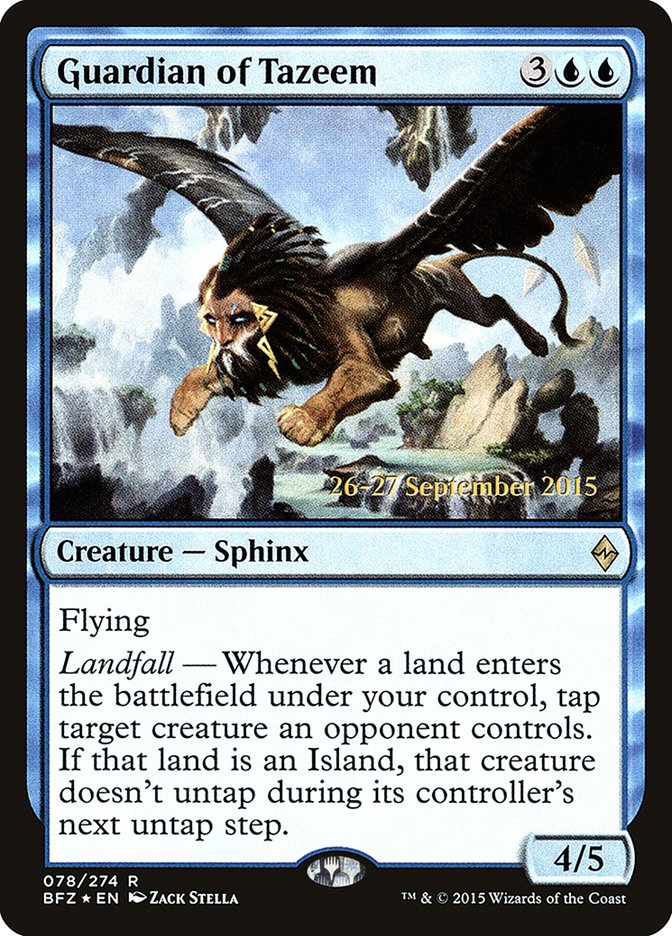 Guardian of Tazeem (78) [Battle for Zendikar Prerelease Promos] | Odin's Place