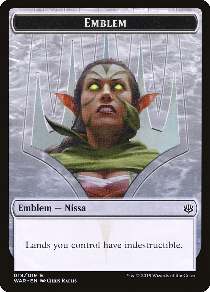 Nissa, Who Shakes the World Emblem (19) [War of the Spark Tokens] | Odin's Place