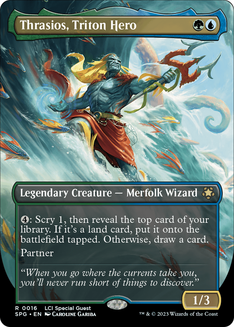 Thrasios, Triton Hero (Borderless) [The Lost Caverns of Ixalan Special Guests] | Odin's Place