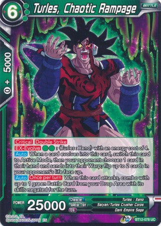Turles, Chaotic Rampage (BT12-078) [Vicious Rejuvenation] | Odin's Place