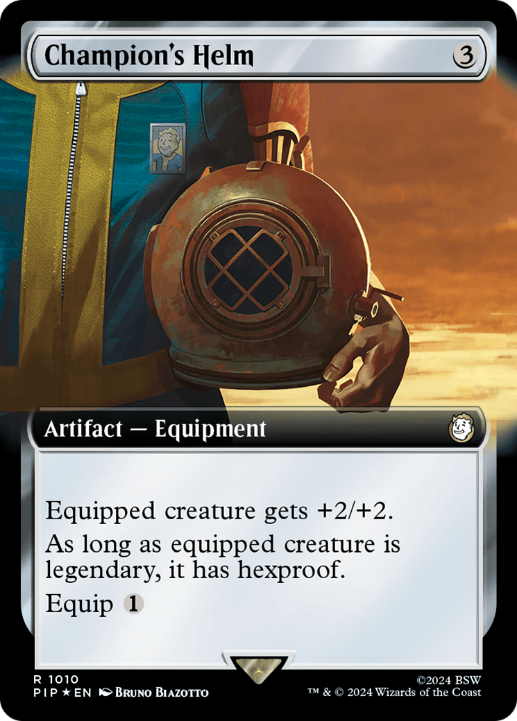 Champion's Helm (Extended Art) (Surge Foil) [Fallout] | Odin's Place