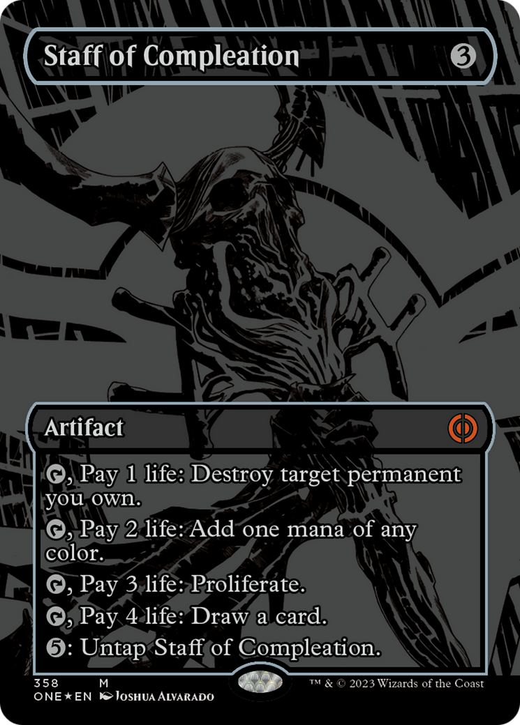Staff of Compleation (Oil Slick Raised Foil) [Phyrexia: All Will Be One] | Odin's Place