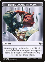 Elf Warrior // Tibalt, Cosmic Impostor Emblem Double-Sided Token [Kaldheim Tokens] | Odin's Place