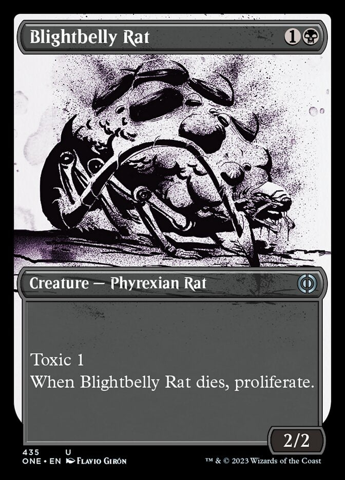 Blightbelly Rat (Showcase Ichor Step-and-Compleat Foil) [Phyrexia: All Will Be One] | Odin's Place