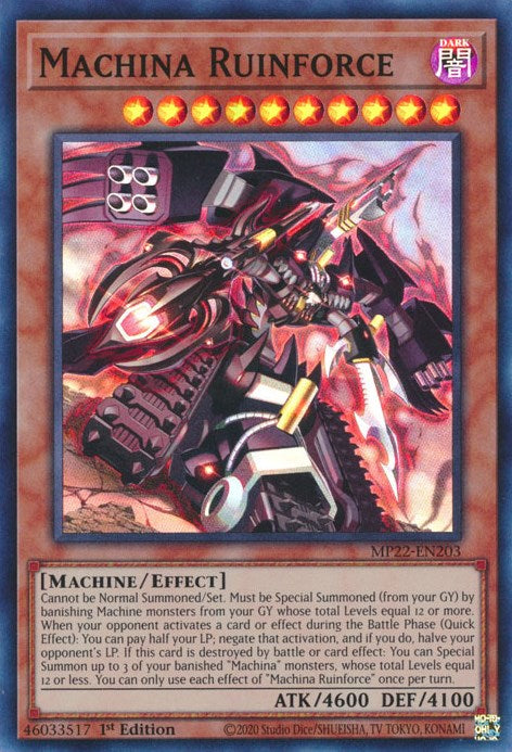Machina Ruinforce [MP22-EN203] Super Rare | Odin's Place