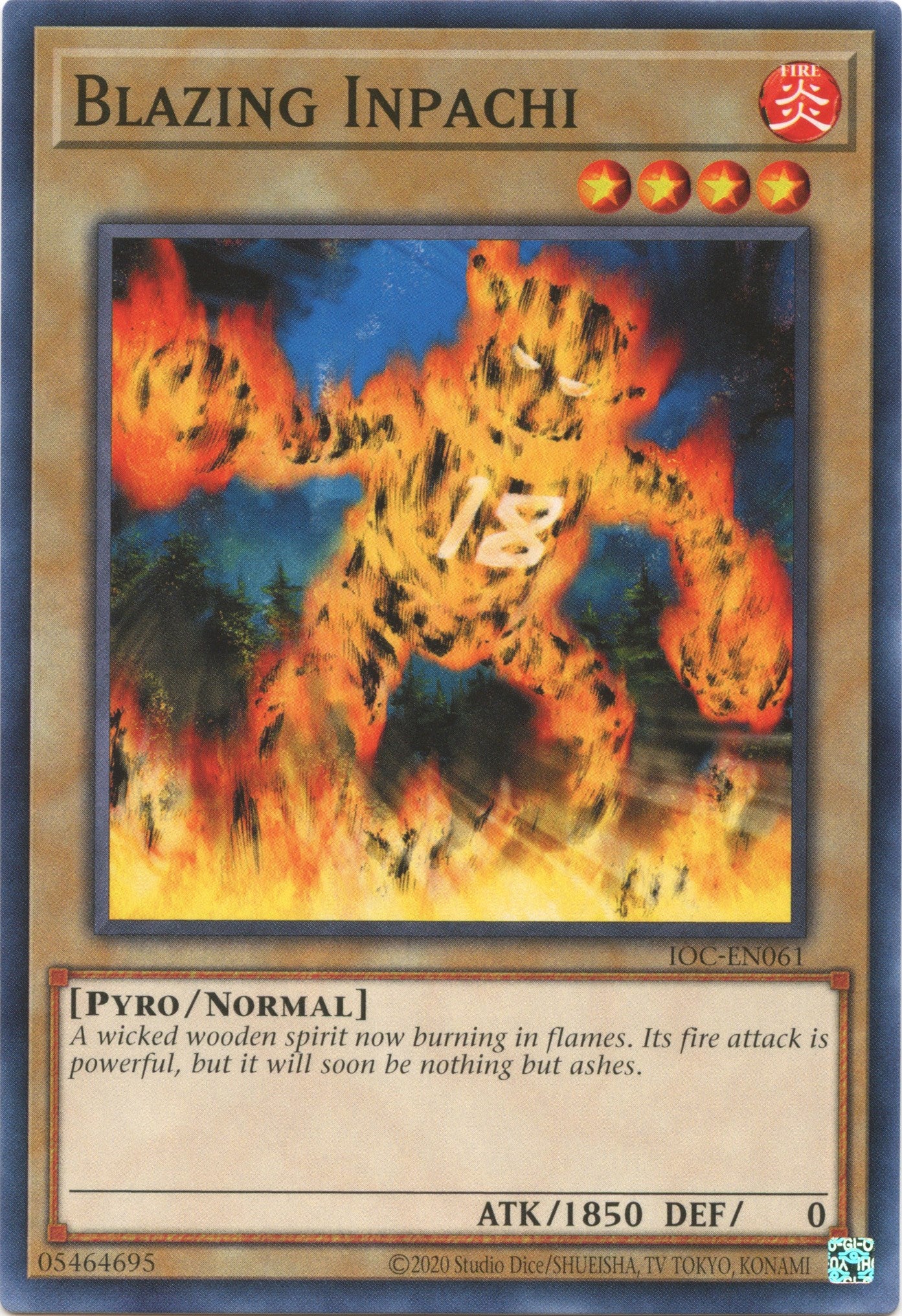 Blazing Inpachi (25th Anniversary) [IOC-EN061] Common | Odin's Place