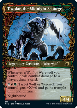 Tovolar, Dire Overlord // Tovolar, the Midnight Scourge (Showcase Equinox) [Innistrad: Midnight Hunt] | Odin's Place