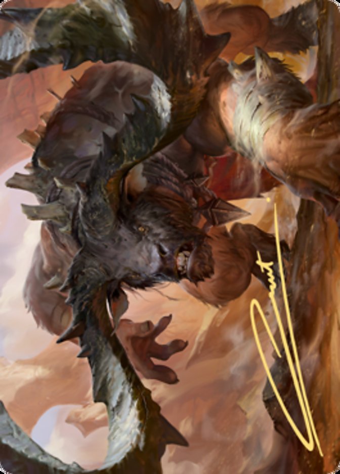 Moraug, Fury of Akoum Art Card (Gold-Stamped Signature) [Zendikar Rising Art Series] | Odin's Place