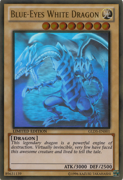 Blue-Eyes White Dragon [GLD5-EN001] Ghost/Gold Rare | Odin's Place