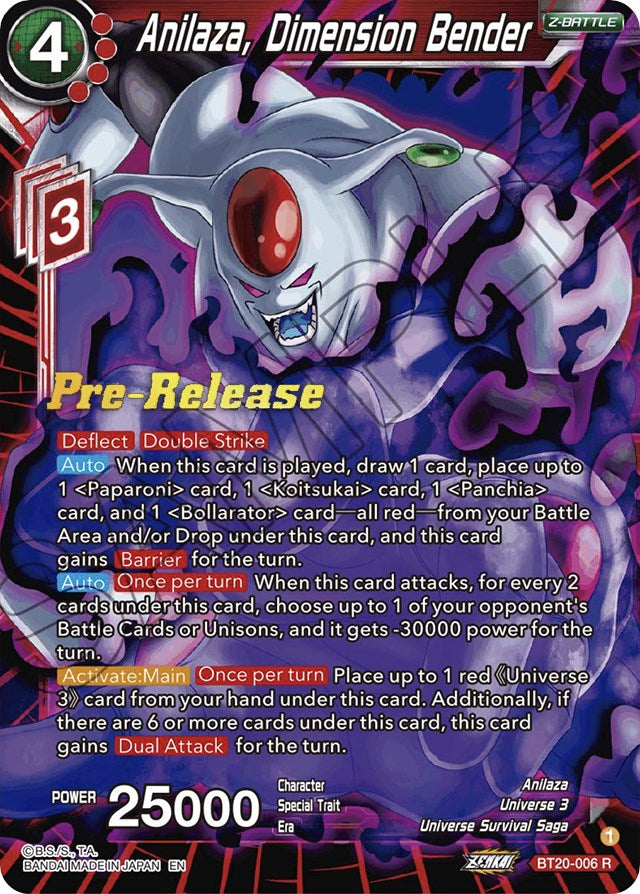 Anilaza, Dimension Bender (BT20-006) [Power Absorbed Prerelease Promos] | Odin's Place