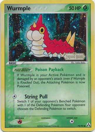 Wurmple (70/92) (Stamped) [EX: Legend Maker] | Odin's Place