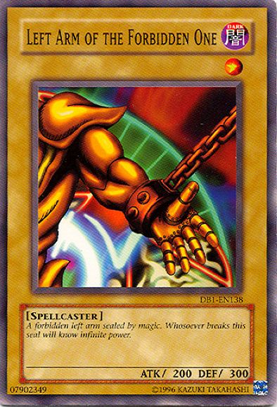 Left Arm of the Forbidden One [DB1-EN138] Common | Odin's Place