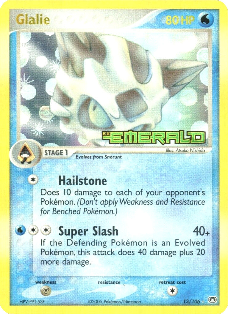 Glalie (13/106) (Stamped) [EX: Emerald] | Odin's Place