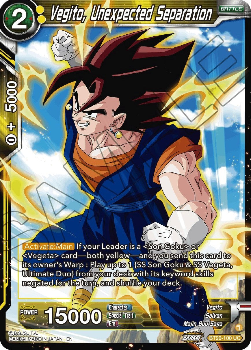 Vegito, Unexpected Separation (BT20-100) [Power Absorbed] | Odin's Place