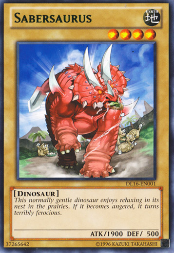 Sabersaurus (Green) [DL16-EN001] Rare | Odin's Place