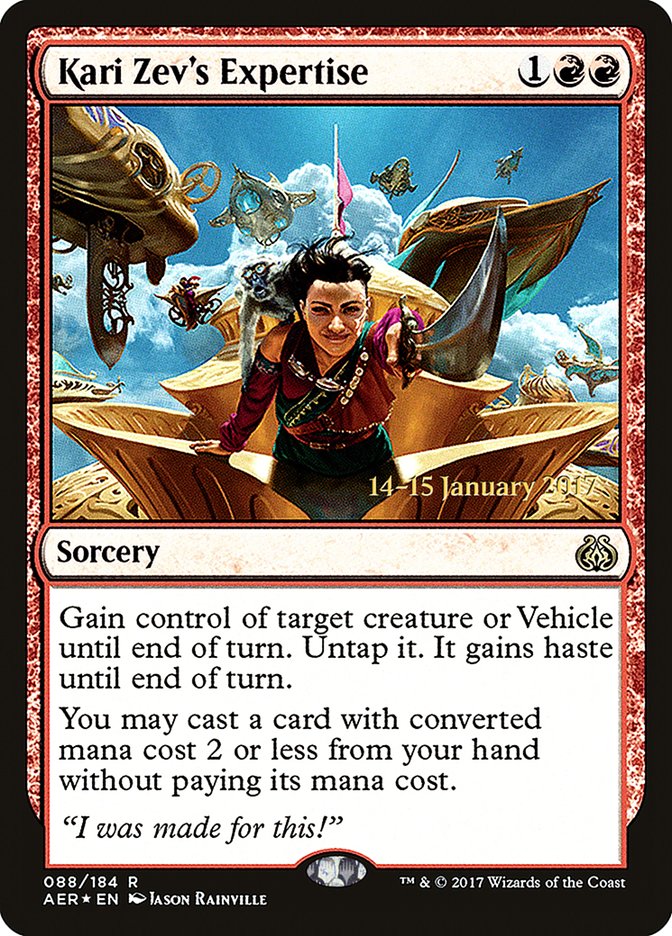 Kari Zev's Expertise (88) [Aether Revolt Prerelease Promos] | Odin's Place