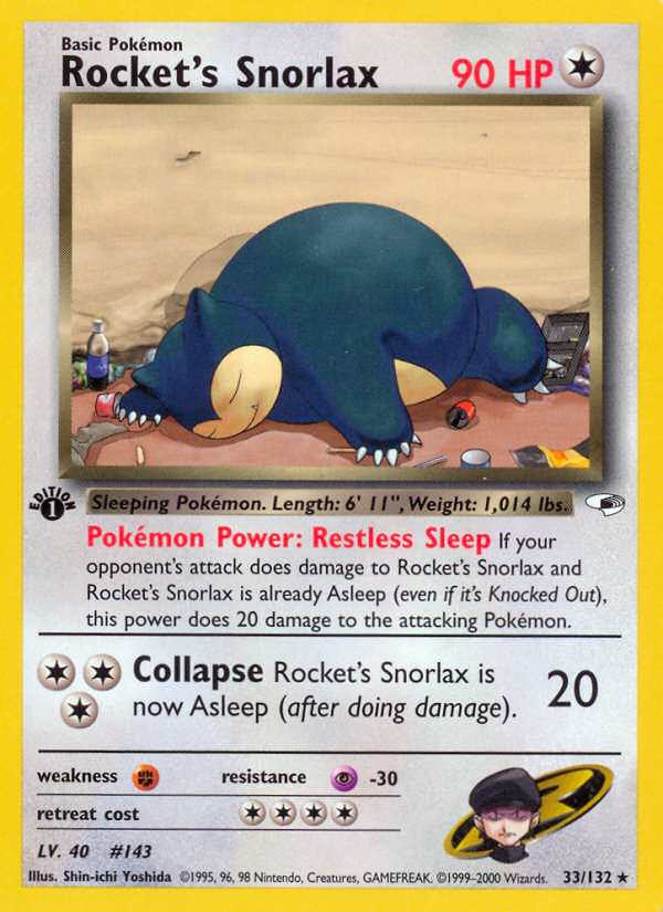 Rocket's Snorlax (33/132) [Gym Heroes 1st Edition] | Odin's Place