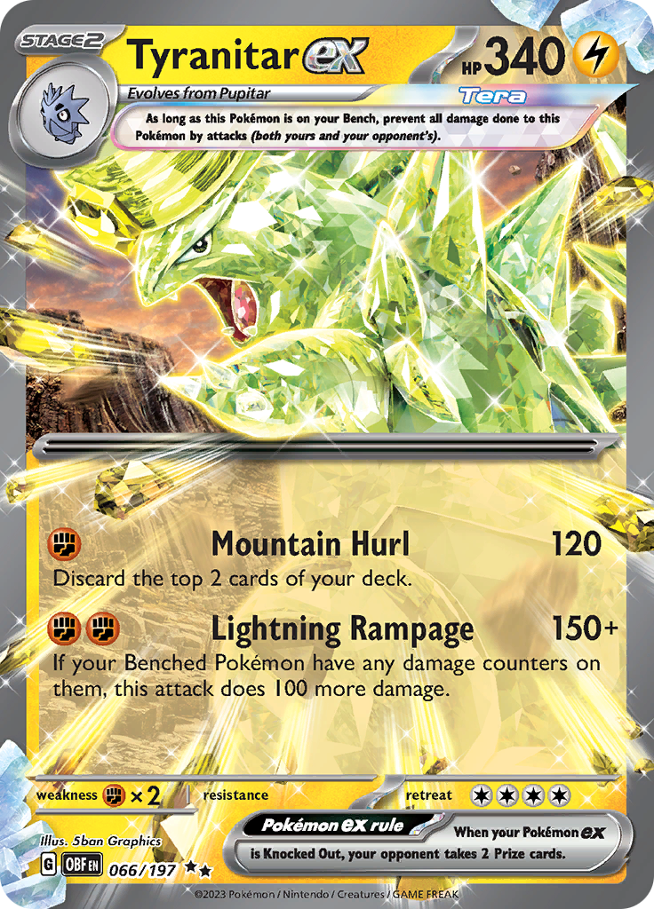 Tyranitar ex (066/197) [Scarlet & Violet: Obsidian Flames] | Odin's Place