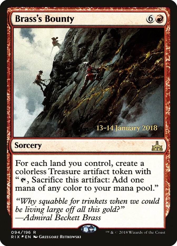 Brass's Bounty (94) [Rivals of Ixalan Prerelease Promos] | Odin's Place
