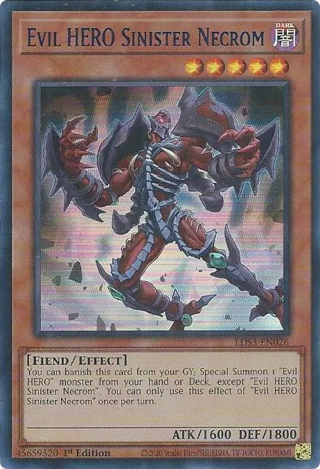 Evil HERO Sinister Necrom (Blue) [LDS3-EN026] Ultra Rare | Odin's Place
