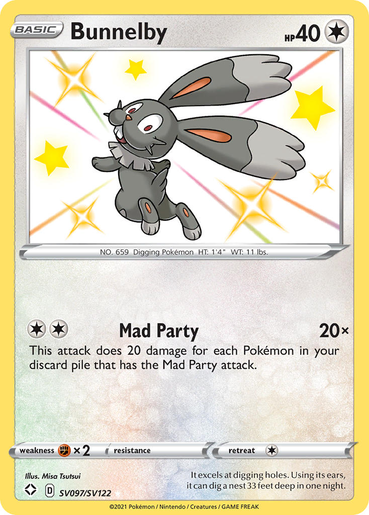 Bunnelby (SV097/SV122) [Sword & Shield: Shining Fates] | Odin's Place