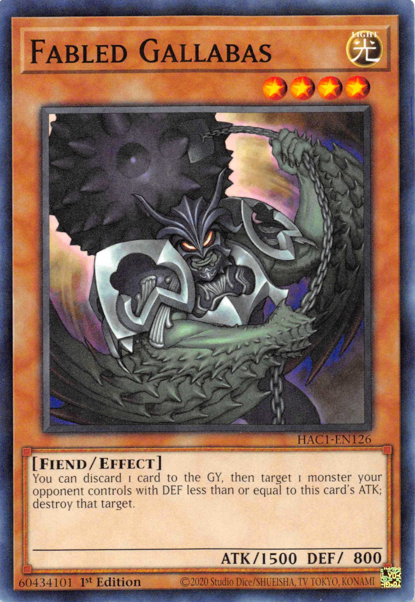 Fabled Gallabas [HAC1-EN126] Common | Odin's Place