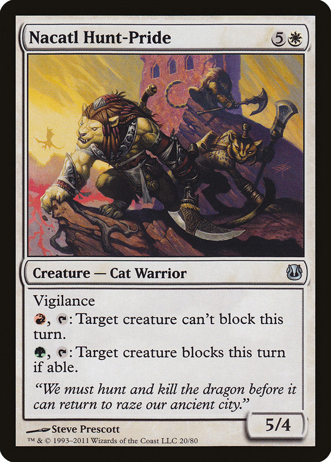 Nacatl Hunt-Pride (20) [Duel Decks: Ajani vs. Nicol Bolas] | Odin's Place