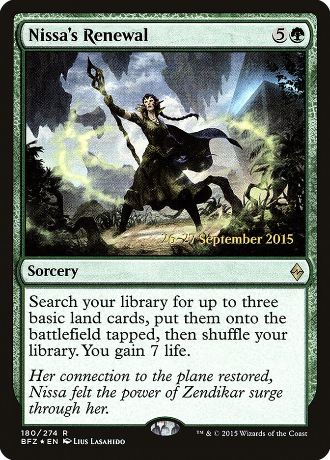 Nissa's Renewal (180) [Battle for Zendikar Prerelease Promos] | Odin's Place