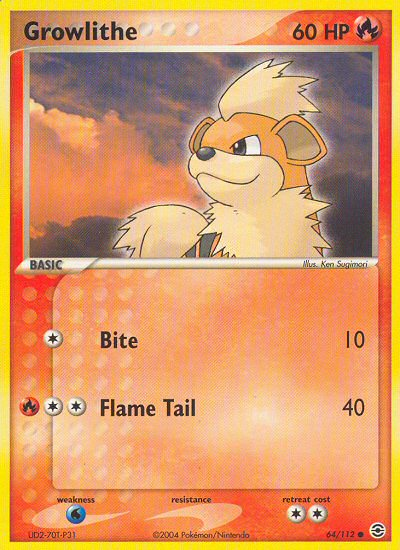 Growlithe (64/112) [EX: FireRed & LeafGreen] | Odin's Place
