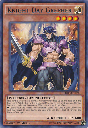 Knight Day Grepher [BP03-EN109] Rare | Odin's Place