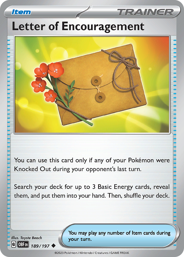Letter of Encouragement (189/197) [Scarlet & Violet: Obsidian Flames] | Odin's Place