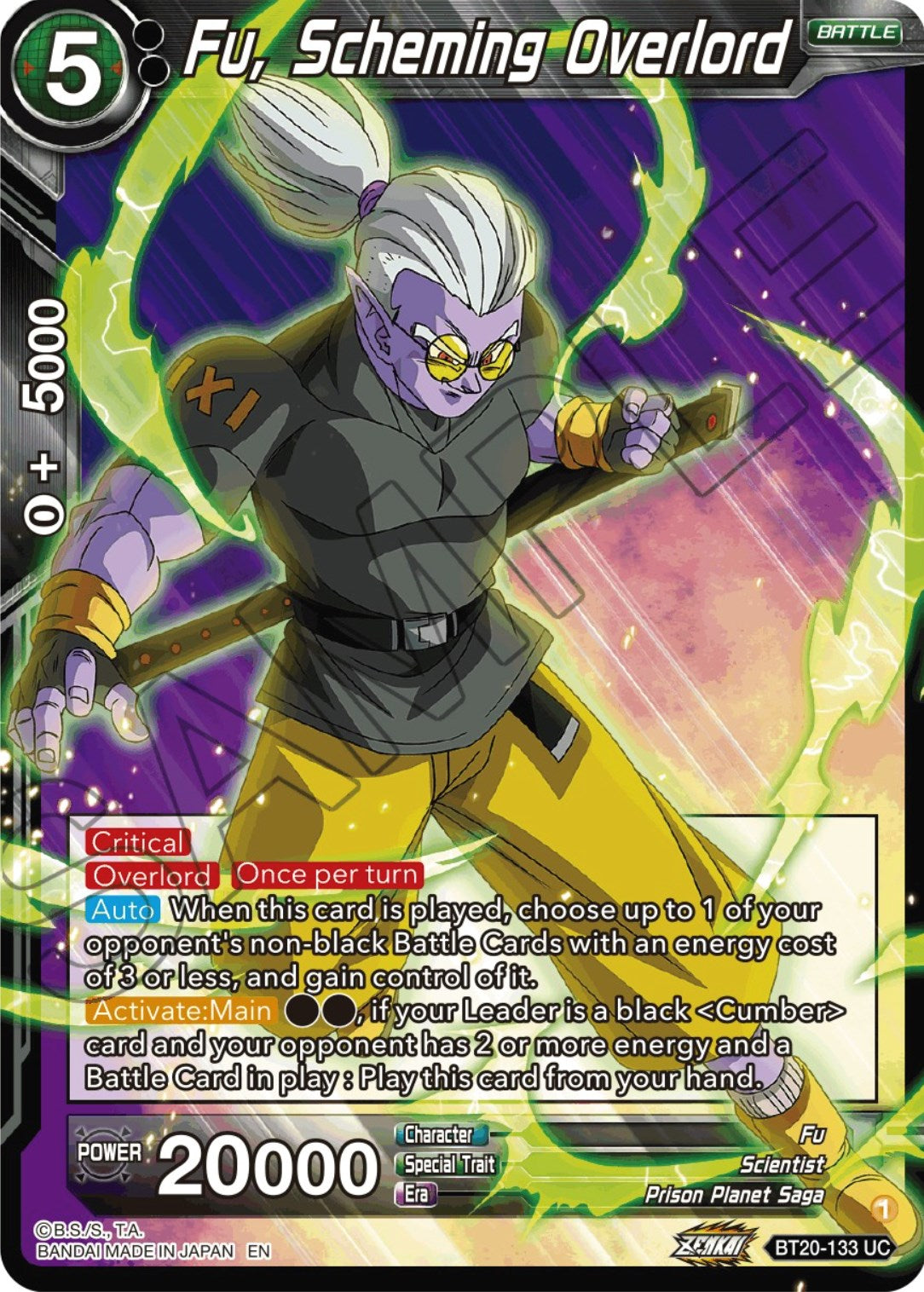 Fu, Scheming Overlord (BT20-133) [Power Absorbed] | Odin's Place
