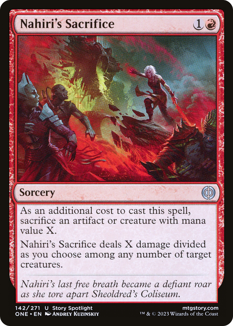 Nahiri's Sacrifice [Phyrexia: All Will Be One] | Odin's Place
