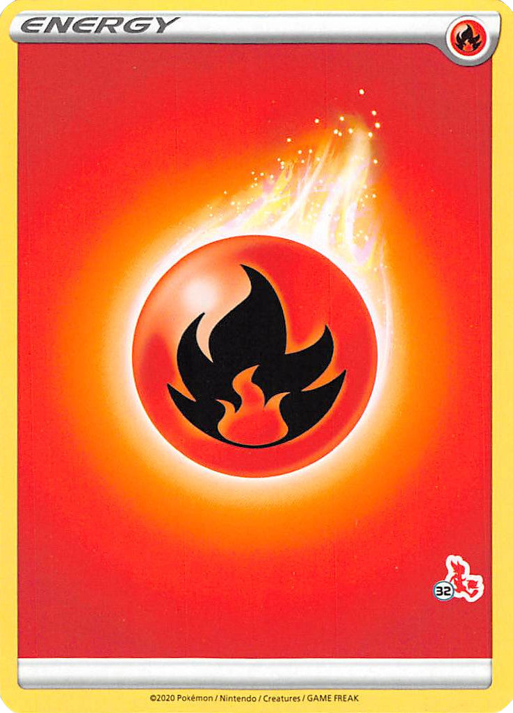 Fire Energy (Cinderace Stamp #32) [Battle Academy 2022] | Odin's Place