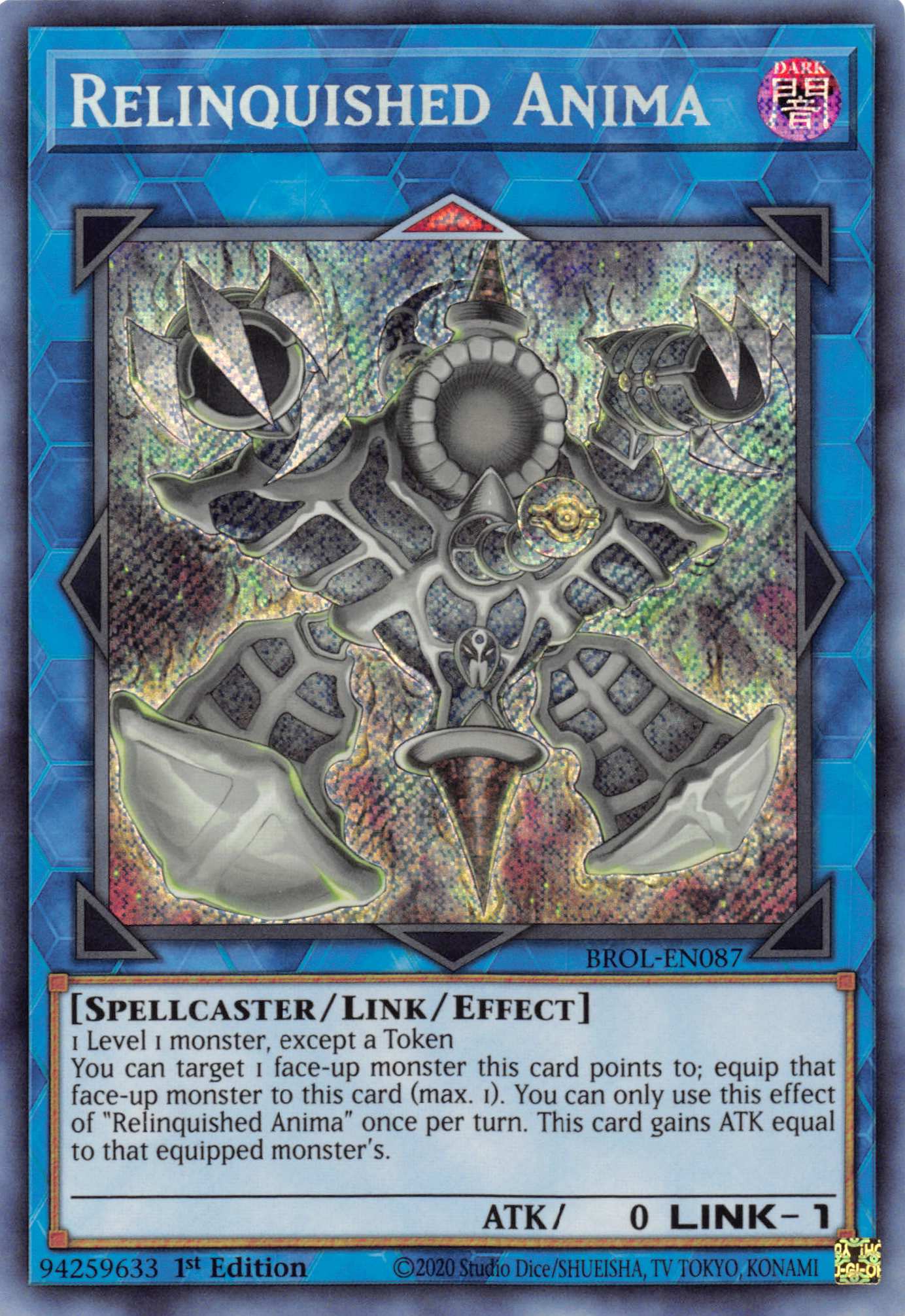 Relinquished Anima [BROL-EN087] Secret Rare | Odin's Place