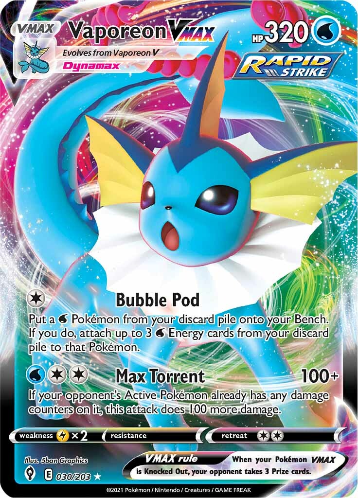 Vaporeon VMAX (030/203) [Sword & Shield: Evolving Skies] | Odin's Place