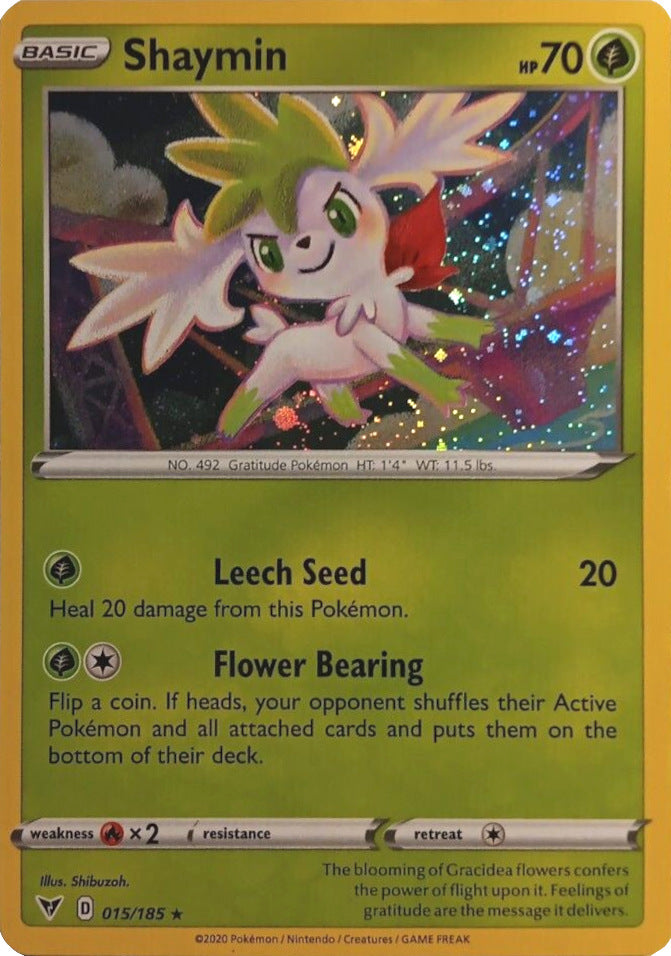 Shaymin (015/185) (Cosmos Holo) [Sword & Shield: Vivid Voltage] | Odin's Place