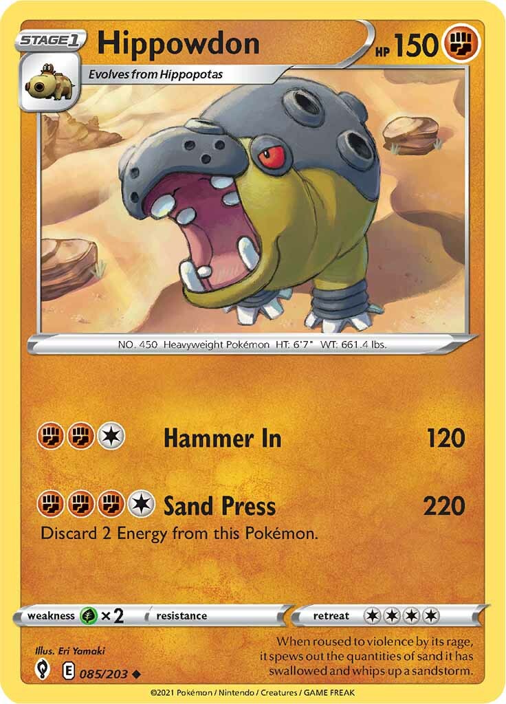 Hippowdon (085/203) [Sword & Shield: Evolving Skies] | Odin's Place