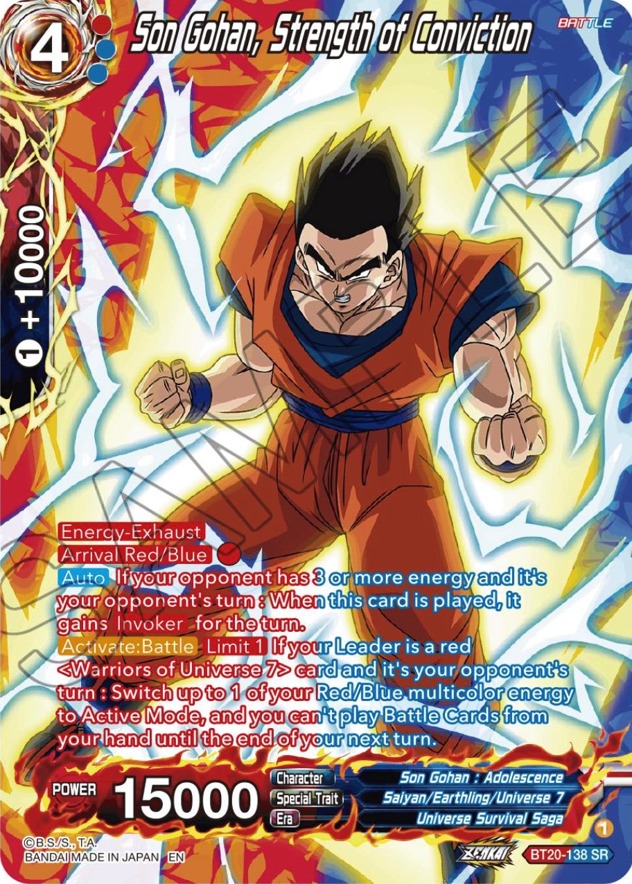 Son Gohan, Strength of Conviction (Silver Foil) (BT20-138) [Power Absorbed] | Odin's Place