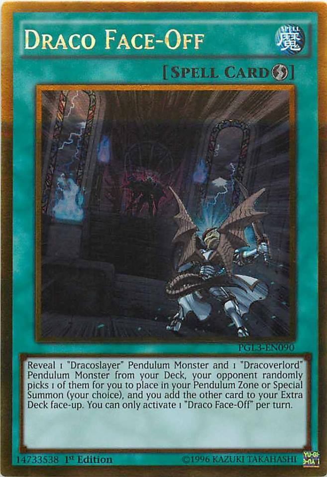 Draco Face-Off [PGL3-EN090] Gold Rare | Odin's Place