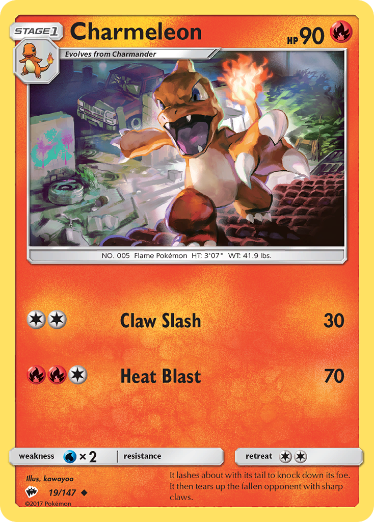 Charmeleon (19/147) [Sun & Moon: Burning Shadows] | Odin's Place