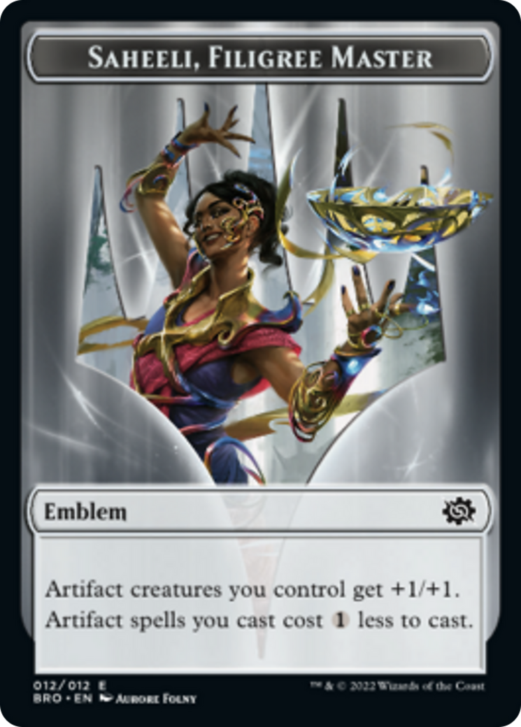 Saheeli, Filigree Master Emblem [The Brothers' War Tokens] | Odin's Place