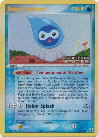 Rain Castform (26/113) (Stamped) [EX: Delta Species] | Odin's Place