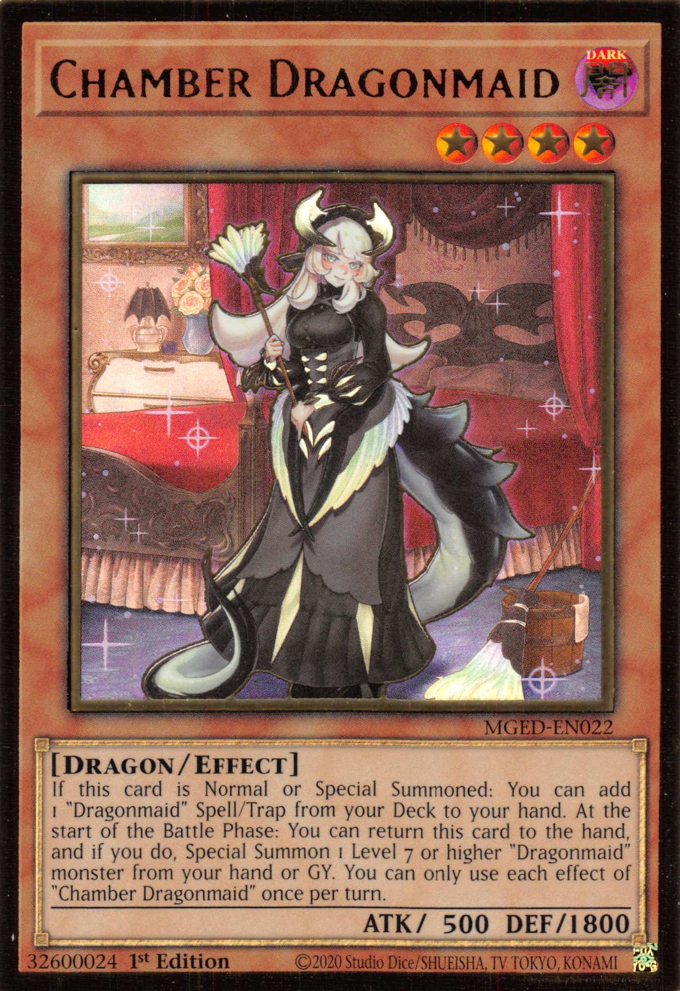 Chamber Dragonmaid [MGED-EN022] Gold Rare | Odin's Place