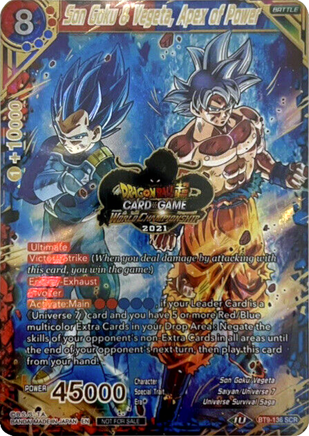 Son Goku & Vegeta, Apex of Power (World Championship 2021) (BT9-136) [Tournament Promotion Cards] | Odin's Place