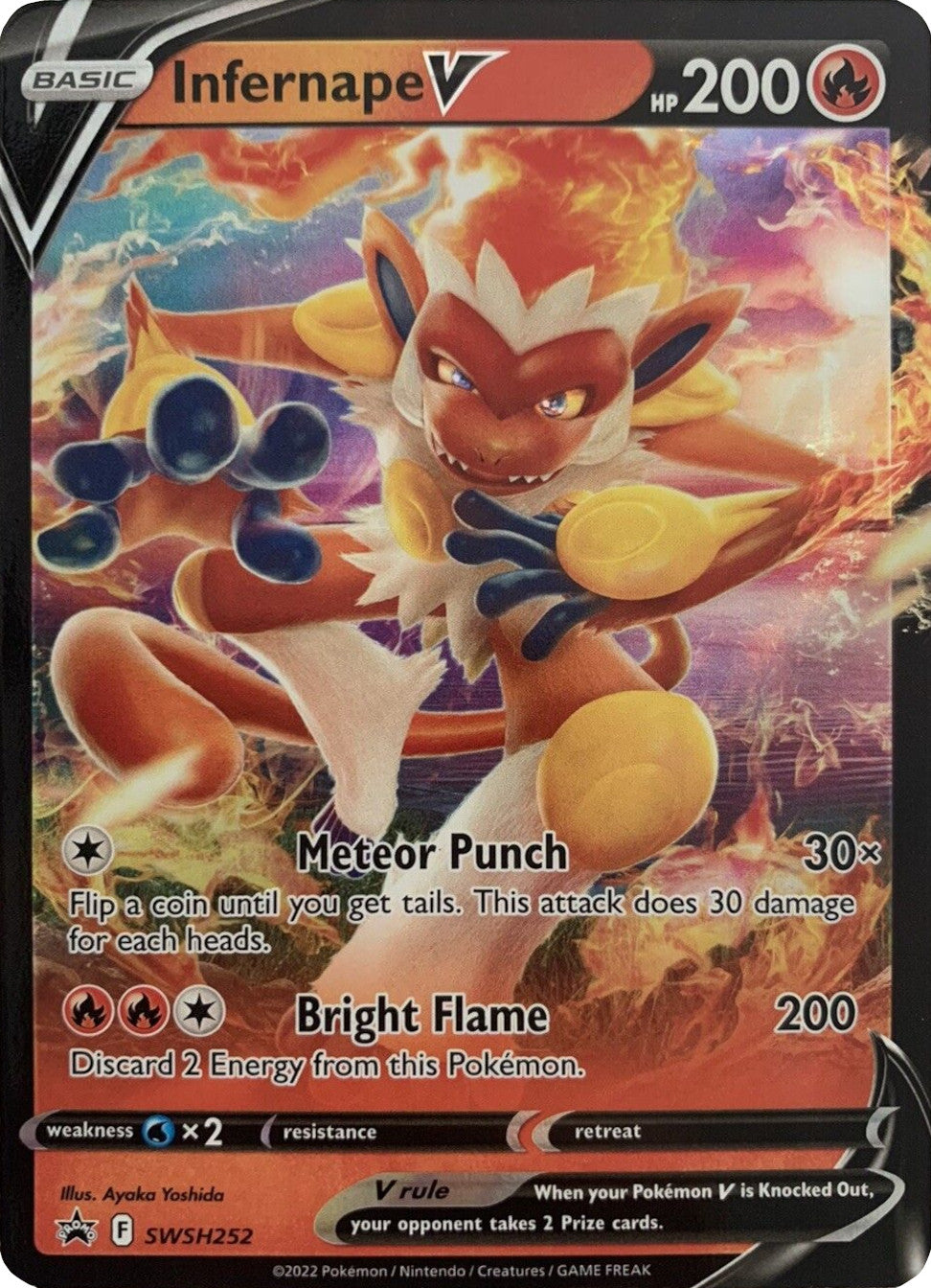 Infernape V (SWSH252) (Jumbo Card) [Sword & Shield: Black Star Promos] | Odin's Place