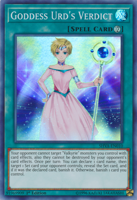 Goddess Urd's Verdict [SHVA-EN010] Super Rare | Odin's Place