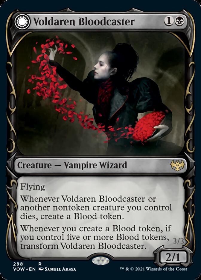 Voldaren Bloodcaster // Bloodbat Summoner (Showcase Fang Frame) [Innistrad: Crimson Vow] | Odin's Place